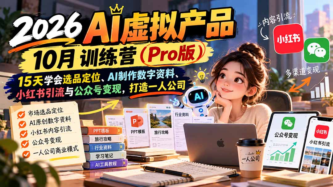 2026AI虚拟产品10月训练营(Pro版-橙心云网创