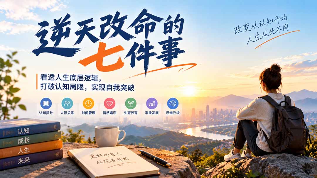 付费文章:逆天改命的七件事,看透人生底层逻辑,打破认知局限,实现自我突破-橙心云网创