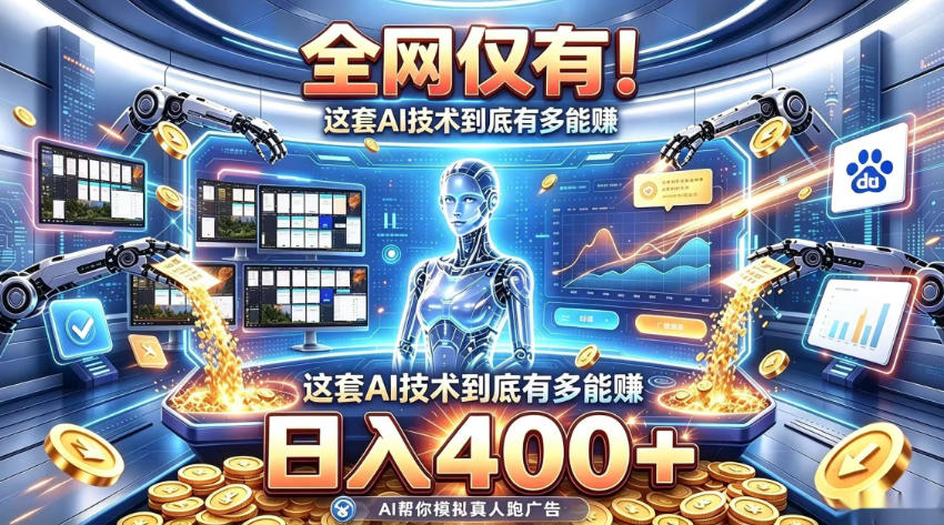 全网仅有！这套AI技术到底有多能賺，日入400+，无需人工干预，实现真正被动变现【揭秘】-橙心云网创