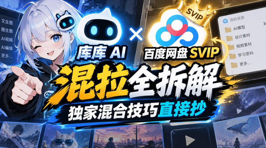 库库AI×百度网盘SVIP混拉全拆解,独家混合技巧直接抄-橙心云网创