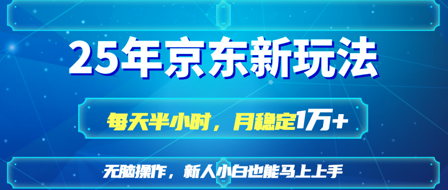 (14309期)25京东新玩法,每天半小时,月稳定1W+-橙心云网创
