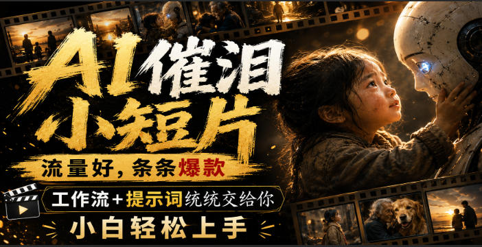 AI催泪小短片,流量好,条条爆款,工作流+提示词统统交给你,小白轻松上手-橙心云网创