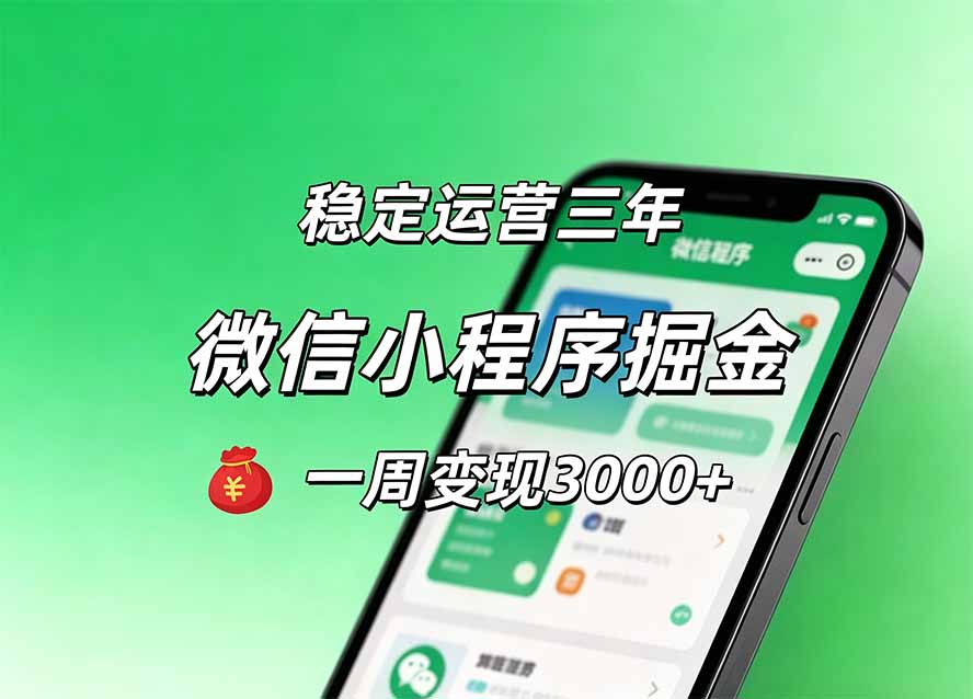 月收益稳定1W+的微信小程序，前期积累客户，后期躺平养老，小白轻松上手-橙心云网创