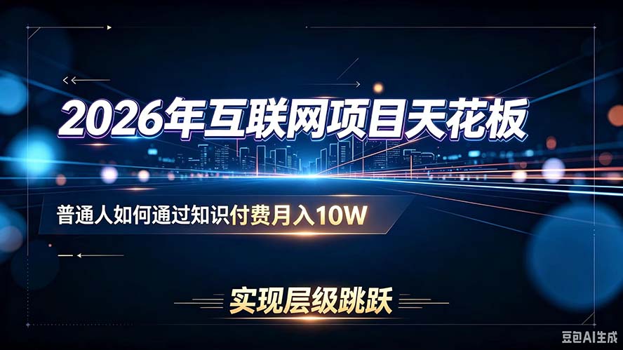 2026年互联网项目天花板:普通人如何通过知识付费月入10W,实现层级跳跃-橙心云网创