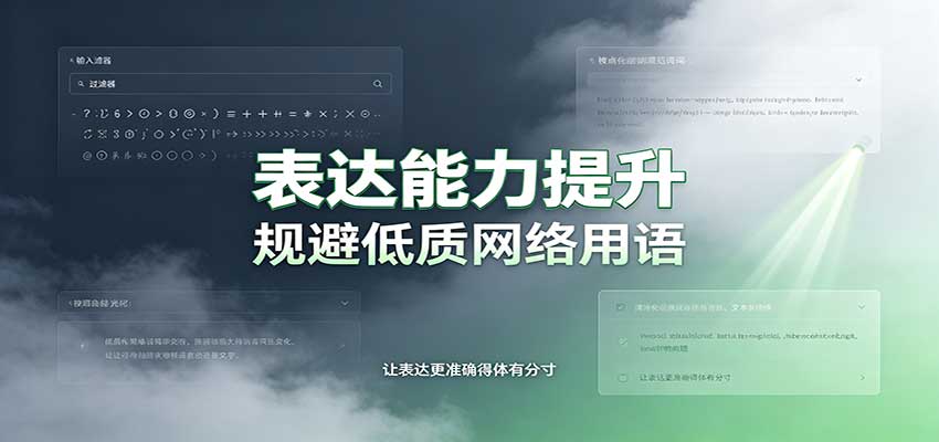 表达能力提升:语言塑造思想逻辑,规避低质网络用语,强化心智感知-橙心云网创