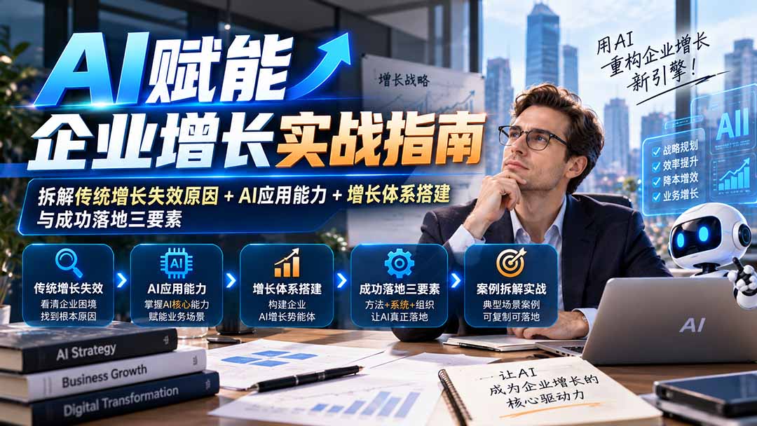 【无水印】AI赋能企业增长实战指南:拆解传统增长失效原因+AI应用能力+增长体系搭建与成功落地三要素-橙心云网创
