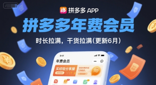 拼多多年费会员，实经验分享操，时长拉满，干货拉满(更新261009)-橙心云网创