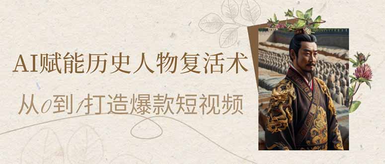 (14311期)AI赋能历史人物复活术:从0到1打造爆款短视频-橙心云网创