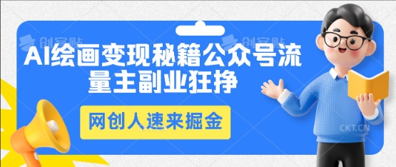 AI绘画变现秘籍:公众号流量主副业狂挣,网创人速来掘金-橙心云网创